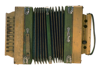 accordion on white background