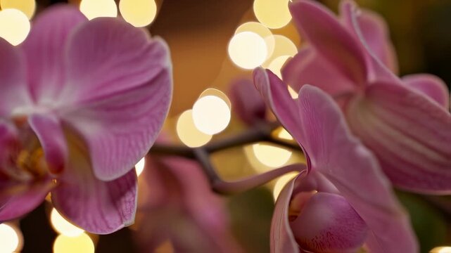 Rosy Orchid with Pastel Bokeh