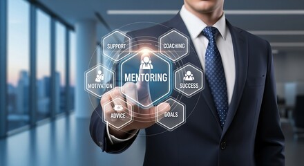 Mentoring and Coaching Concept with Digital Business Interface