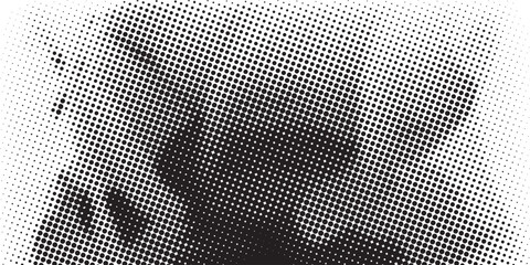 Halftone twisted grunge pattern design