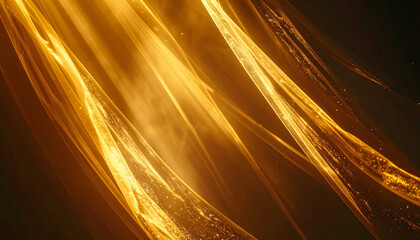 ゴールドの光が流れるような背景