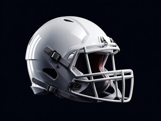 Fototapeta premium Isolated american football helmet on plain background for sports equipment and safety promotion