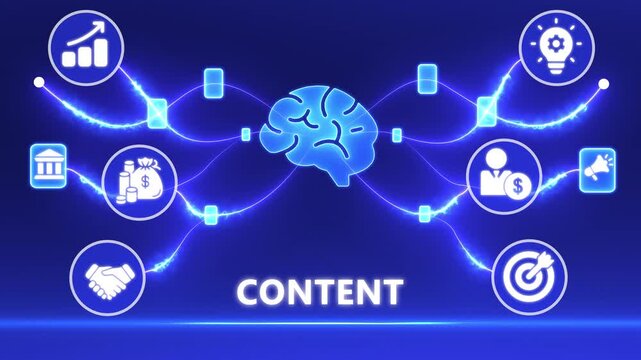 Digital Content Strategy and Creative Storytelling Concept in Technology Network Animation