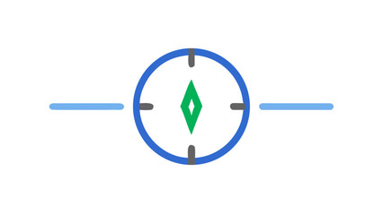 Circular compass icon