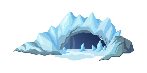 Iceberg with cave