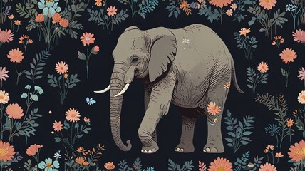 elephant on the grass