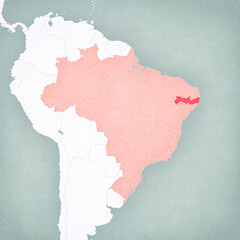 Map of Brazil - Pernambuco