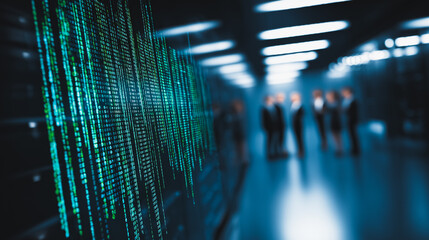 Digital Data Stream and Financial Analysis with Business Team in Data Center