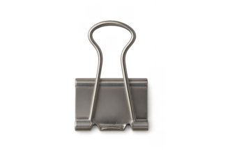 Silver metal binder clip for document organization