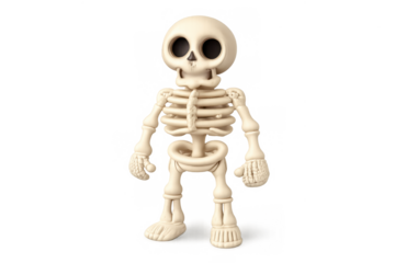 Cute skeleton anatomy icon for medical and educational design