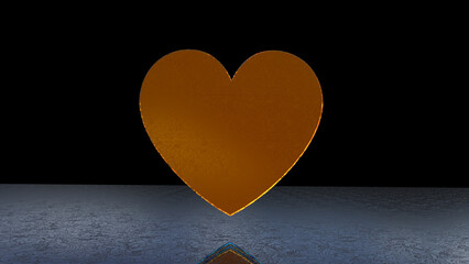 Heart love 3d symbol spectacular illustration