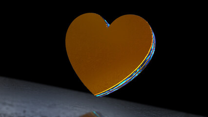 Heart love 3d symbol spectacular illustration