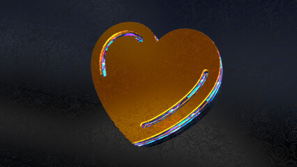 Heart love 3d symbol spectacular illustration