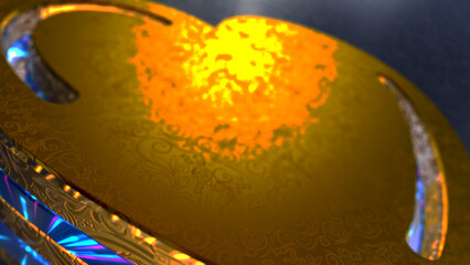 Heart love 3d symbol spectacular illustration