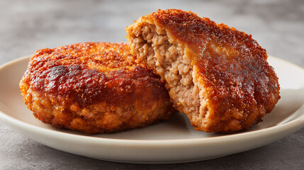 サクサクの衣の中から肉汁が溢れ出す揚げたてでジューシーな手作りメンチカツ