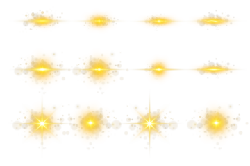 Golden line flare effect with soft sparkles, shimmering beam, and elegant luminous gradient ideal for festive overlays, luxury banner accents, and transparent glowing PNG designs
