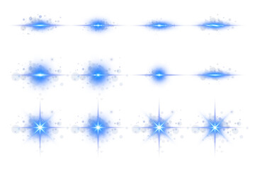 Elegant blue light line flare with radiant neon beam, soft glowing highlights, and shimmering spark effects isolated on transparent background perfect for futuristic overlays, digital accents, and lum