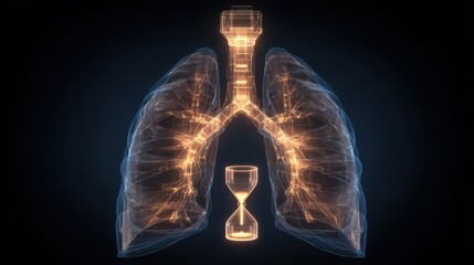 Dynamic image depicting respiratory distress with subglottic narrowing in croup featuring illuminated hourglassshaped airflow.