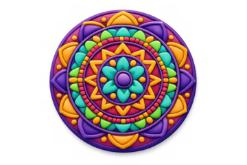 Vibrant geometric mandala design for artistic inspiration and meditation