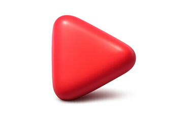 Red play button icon on gradient background for digital media and video applications