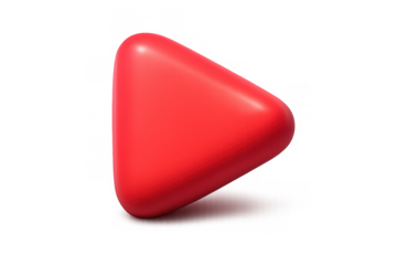 Red play button icon on gradient background for digital media and video applications