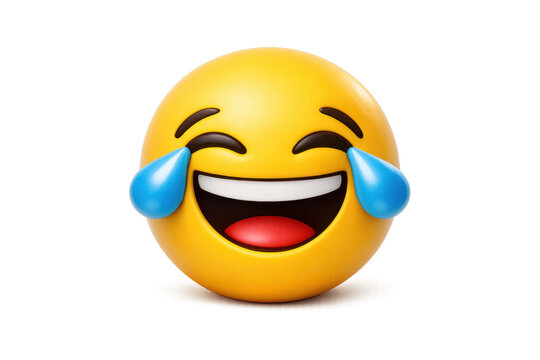 Laughing tears emoji icon for digital communication and social media design - Powered by Adobe