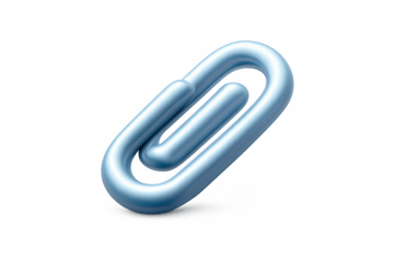 Minimalist paperclip icon design for digital interfaces and office themes