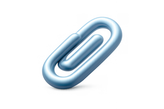 Minimalist paperclip icon design for digital interfaces and office themes - Powered by Adobe