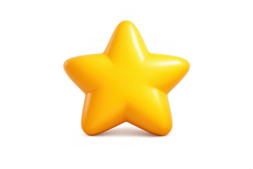 Golden star icon for graphic design and digital illustrations