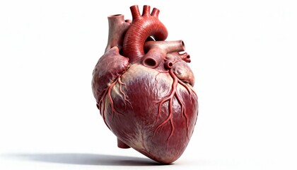 detailed 3d anatomical heart rotating on vertical axis perfect for heart month