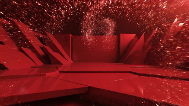 Abstract red energy burst graphic for visual effects and motion graphics