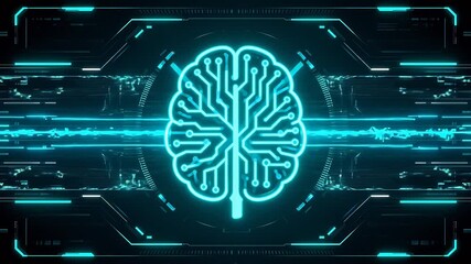 Cybernetic brain with circuit design - Powered by Adobe