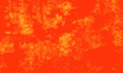 Bright abstract halftone dots background in warm orange tones, ideal for creative layouts, advertising, and graphic design projects.