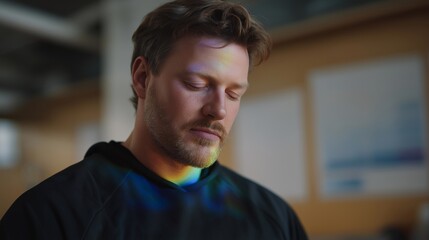 Obraz premium A materials testing lab visualizing stress response across a metal surface as a live color spectrum, revealing invisible forces through scientific imaging. cinematic color correction, natural