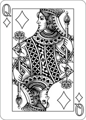 Queen of Diamonds Design Deck of Playing Cards