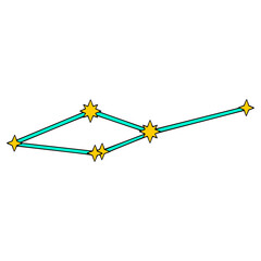 Leo minor constellation illustration hand drawn isolated vector