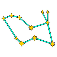 Lepus constellation illustration hand drawn isolated vector