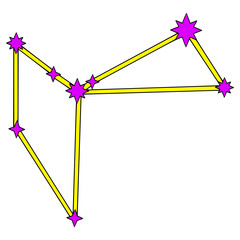 phoenix constellation illustration hand drawn isolated vector