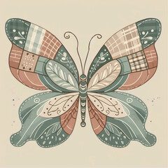 butterfly on blue background