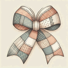 Patchwork bowtie ribbon