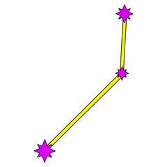 Pictor constellation illustration hand drawn isolated vector