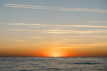 Serene sunrise over Cirali Beach in the morning. Sunrise Over Cirali, Turkey.