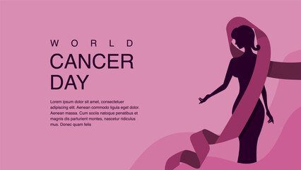 vector world cancer day poster template