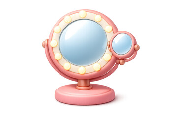 Fototapeta premium Elegant vanity mirror icon design for beauty and interior themes