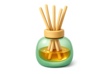 Aromatic reed diffuser icon for home fragrance and interior decor design