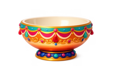 Vibrant decorative bowl centerpiece for elegant interiors and festive display