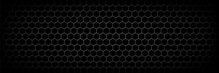 Gray background. Dark hexagon carbon fiber texture. Metal texture steel background. Design template vector eps 10