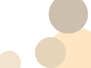 Abstract Beige Pastel Circle Background. Minimalist Round Geometric Pattern. Soft Neutral Bubble Presentation Template