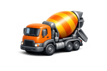 Cement mixer icon for construction projects and design elements