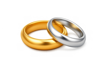 Elegant wedding bands composition for romantic ceremony design